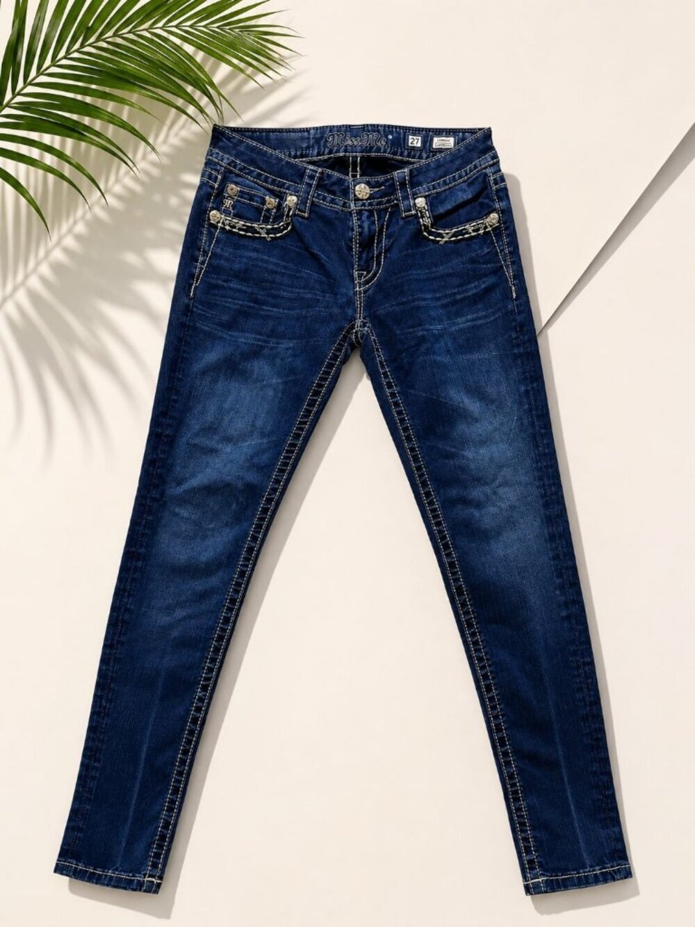 Miss Me Signature Super Skinny Jeans Women’s Size 27 Blue Stretch Denim